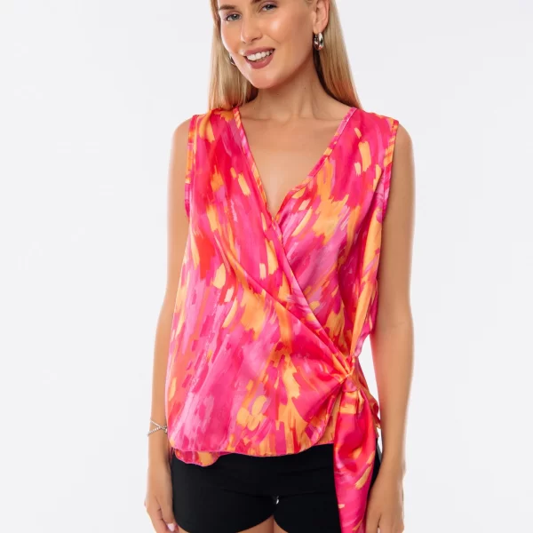 Boutique ΜΠΛΟΥΖΑ ΑΜΑΝΙΚΗ ΚΡΟΥΑΖΕ ΜΕ ΔΕΣΙΜΟ Φούξια