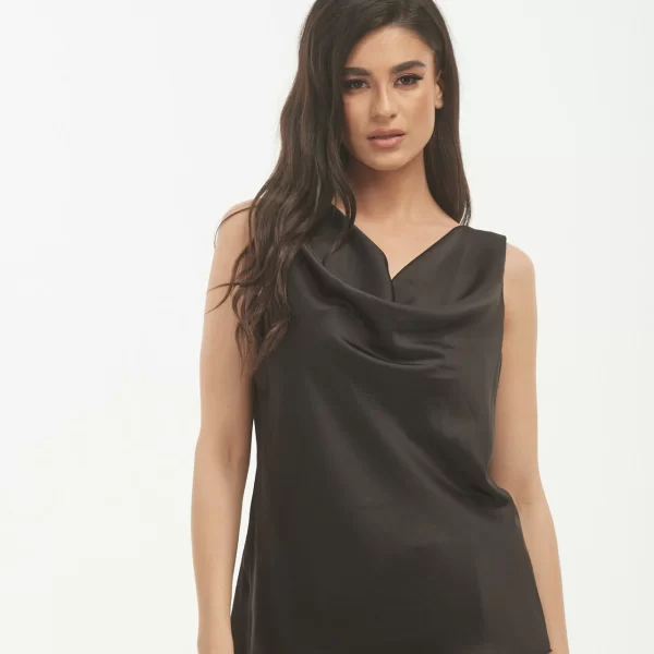 ΜΠΛΟΥΖΑ ΣΑΤΕΝ Μαύρο