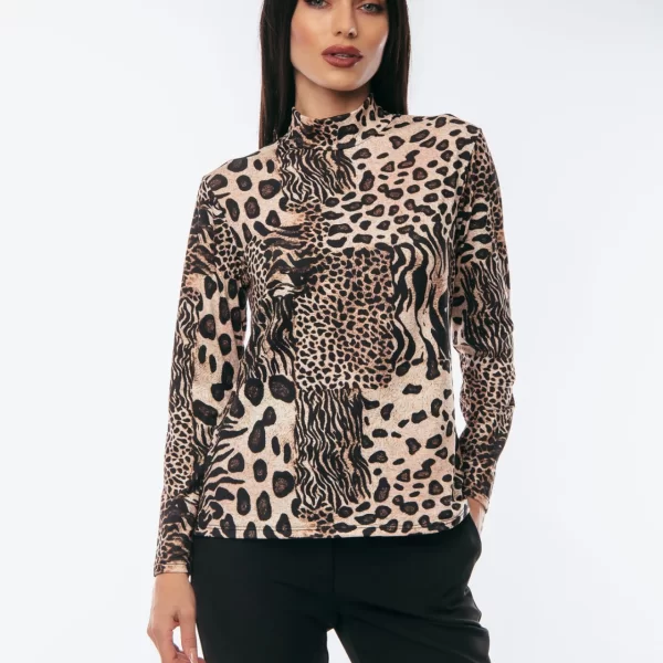 DRESS UP ΜΠΛΟΥΖΑ ΖΙΒΑΓΚΟ ΛΕΟΠΑΡ Μαύρο