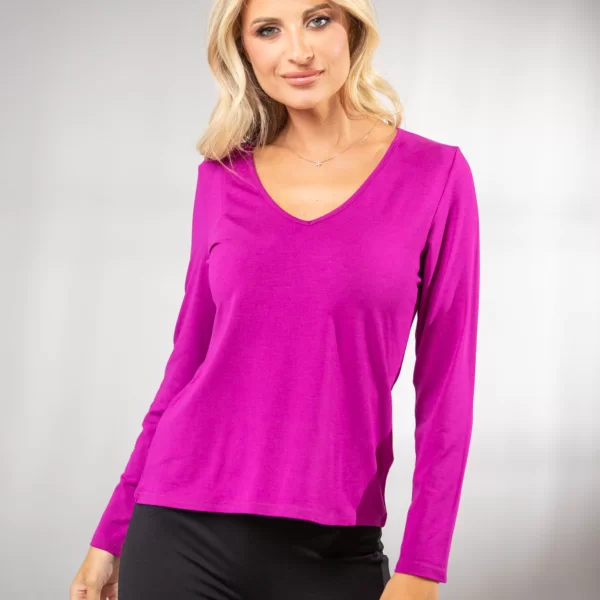 ΜΠΛΟΥΖΑ ΜΕ ΒΕ Ματζέντα