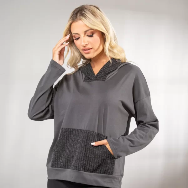 ΜΠΛΟΥΖΑ ΜΕ ΚΟΥΚΟΥΛΑ ΚΑΙ ΤΣΕΠΗ ΡΙΠ Μαύρο