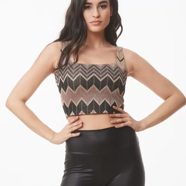 ΜΠΛΟΥΖΑ ΤΟΠ ΛΟΥΡΕΞ Εμπριμέ μαύρο