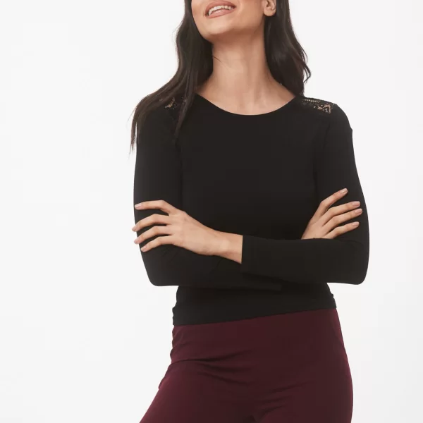 ΜΠΛΟΥΖΑ ΜΕ ΑΝΟΙΧΤΗ ΠΛΑΤΗ Μαύρο