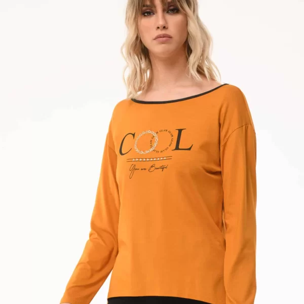 ΜΠΛΟΥΖΑ ΜΕ ΤΥΠΩΜΑ Κίτρινο