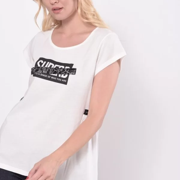 ΜΠΛΟΥΖΑ ΜΕ ΣΟΥΡΑ ΚΑΙ ΤΥΠΩΜΑ Άσπρο