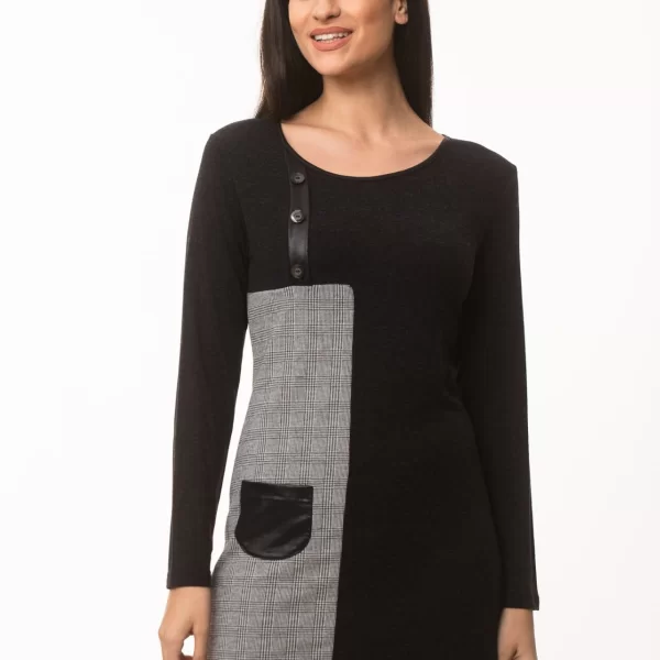 ΦΟΡΕΜΑ ΜΕ ΚΟΥΜΠΙΑ ΚΑΙ ΤΣΕΠΗ Εμπριμέ μαύρο