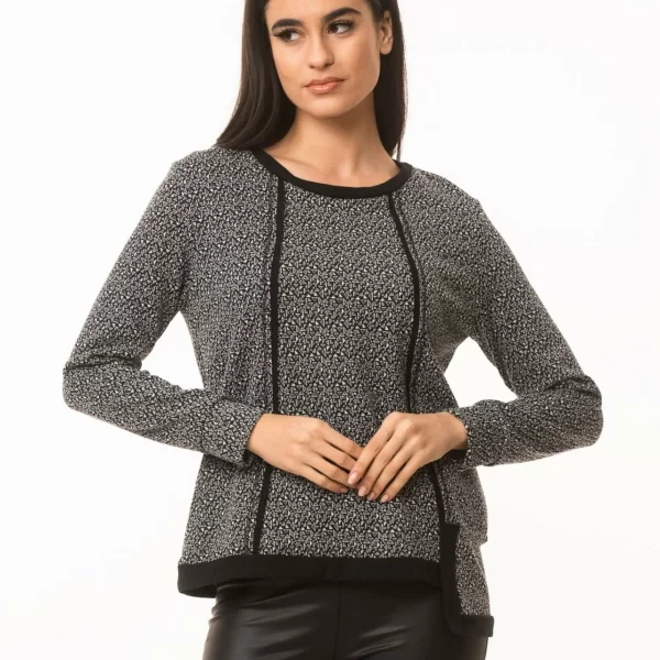 ΜΠΛΟΥΖΑ ΖΑΚΑΡ ΜΑΚΡΥ ΜΑΝΙΚΙ Γκρι