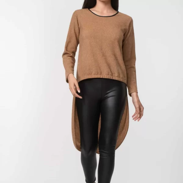 ΜΠΛΟΥΖΑ ΜΕ ΜΑΚΡΙΑ ΠΛΑΤΗ ΜΠΕΖ Μπεζ