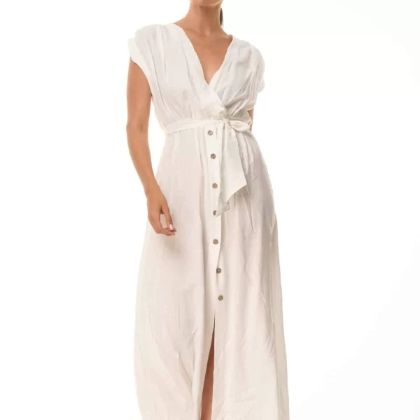 ΦΟΡΕΜΑ ΜΑΚΡΥ ΜΕ ΚΡΟΥΑΖΕ Άσπρο