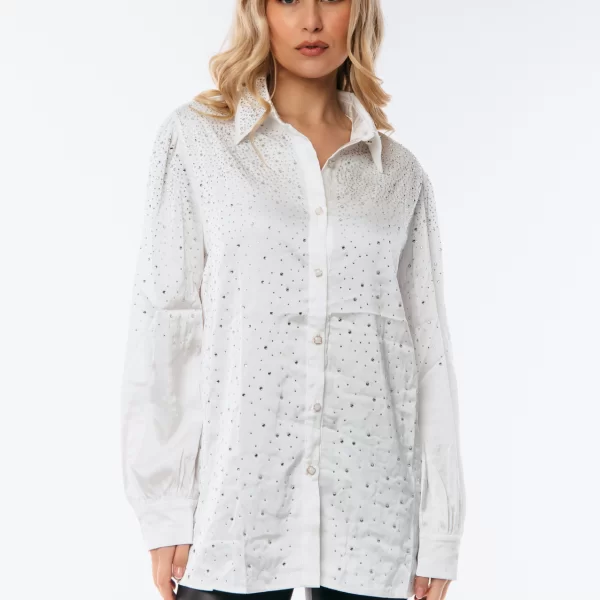 DRESS UP ΠΟΥΚΑΜΙΣΟ ΜΕ ΣΤΡΑΣ Ασπρο