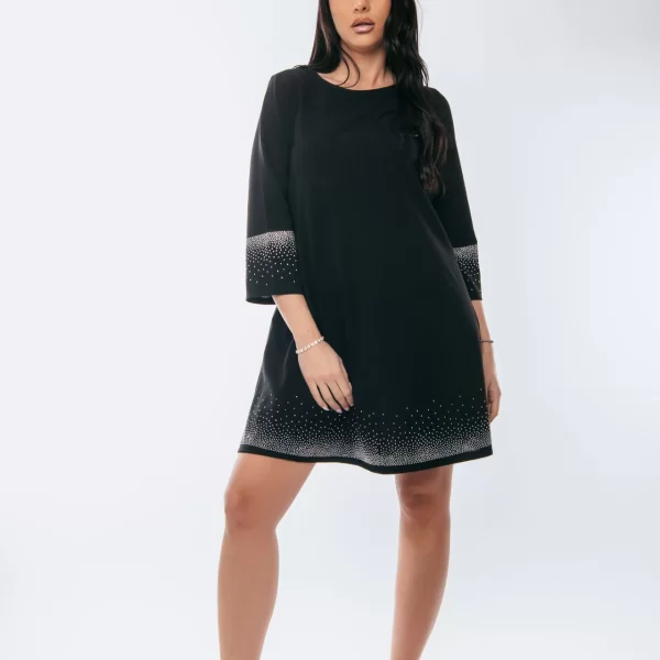 Boutique ΦΟΡΕΜΑ ΜΕ ΣΤΡΑΣ ΛΕΠΤΟΜΕΡΕΙΕΣ Μαύρο