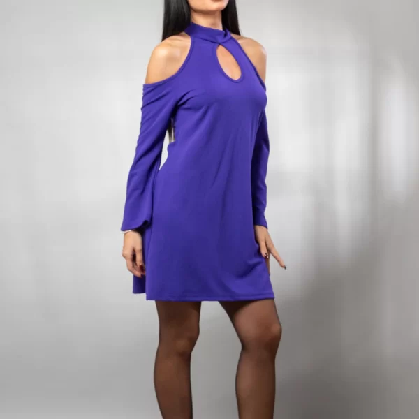 ΦΟΡΕΜΑ ΜΕ ΕΞΩ ΩΜΟΥΣ ΚΑΙ ΔΕΣΙΜΟ ΣΤΟΝ ΛΑΙΜΟ Μοβ