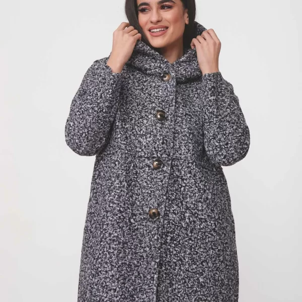 ΠΑΛΤΟΖΑΚΕΤΑ ΜΠΟΥΚΛΕ Άσπρο μαύρο