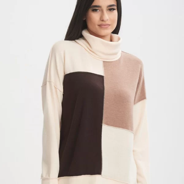 ΜΠΛΟΥΖΑ ΤΡΙΧΡΩΜΗ ΖΙΒΑΓΚΟ Μπεζ