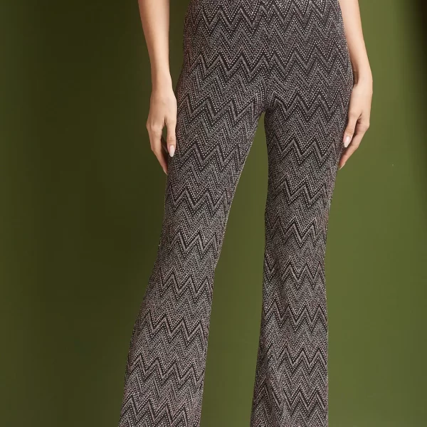 ΠΑΝΤΕΛΟΝΑ ΜΕ ΑΝΟΙΓΜΑ ΣΤΟ ΠΛΑΙ ΚΑΙ ΛΑΣΤΙΧΟ Εμπριμέ μαύρο