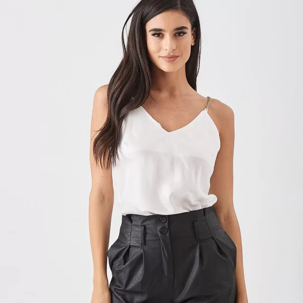 ΜΠΛΟΥΖΑ ΣΑΤΕΝ ΜΕ ΑΛΥΣΙΔΑ Ασπρο