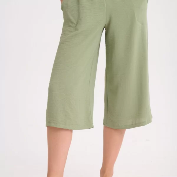 Boutique ΠΑΝΤΕΛΟΝΑ ΜΕ ΤΣΕΠΕΣ ΚΑΙ ΛΑΣΤΙΧΟ ΣΤΗΝ ΜΕΣΗ Χακί