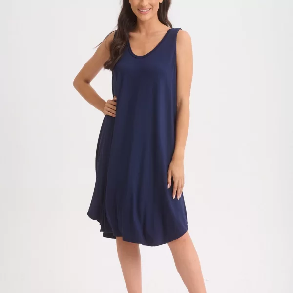 Boutique ΦΟΡΕΜΑ ΑΜΑΝΙΚΟ ΜΕ ΧΙΑΣΤΗ ΠΛΑΤΗ Μπλε σκούρο