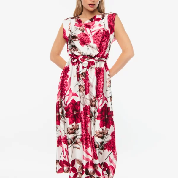 ΦΟΡΕΜΑ ΑΜΑΝΙΚΟ FLORAL Κόκκινο