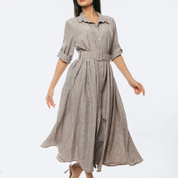 ECSTASY ΦΟΡΕΜΑ ΜΑΚΡΥ ΜΕ ΖΩΝΗ ΜΠΕΖ Μπεζ