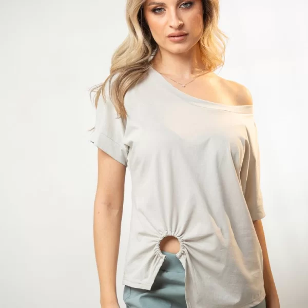 ΜΠΛΟΥΖΑ ΜΕ ΚΡΙΚΟ Μπεζ