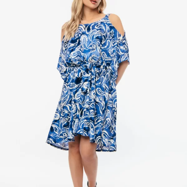 Boutique ΦΟΡΕΜΑ ΕΜΠΡΙΜΕ ΜΕ ΕΞΩ ΩΜΟΥΣ ΚΑΙ ΖΩΝΗ Μπλε