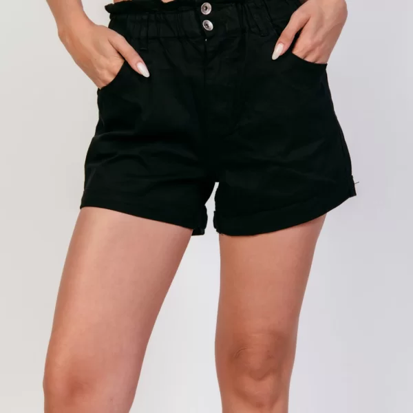 ΣΟΡΤΣ ΚΟΝΤΟ ΜΕ ΛΑΣΤΙΧΟ ΣΤΗ ΜΕΣΗ Μαύρο