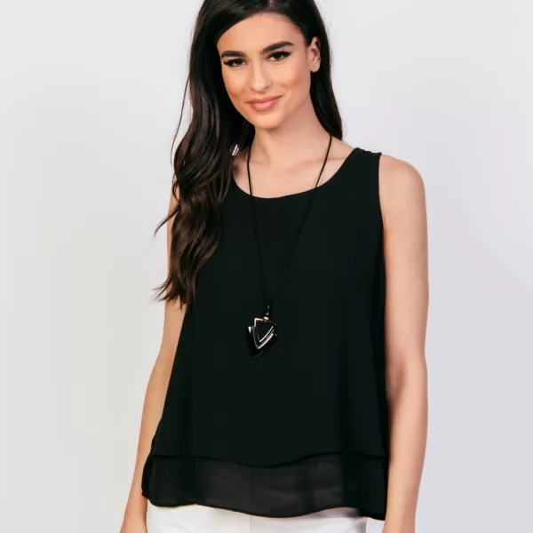 ΜΠΛΟΥΖΑ ΑΜΑΝΙΚΗ ΜΕ ΚΟΛΙΕ Μαύρο