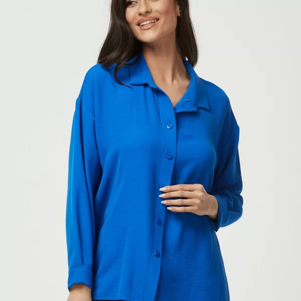 ΠΟΥΚΑΜΙΣΟ ΜΕ ΓΙΑΚΑ ΚΑΙ ΚΟΥΜΠΙΑ Μπλε ρουά