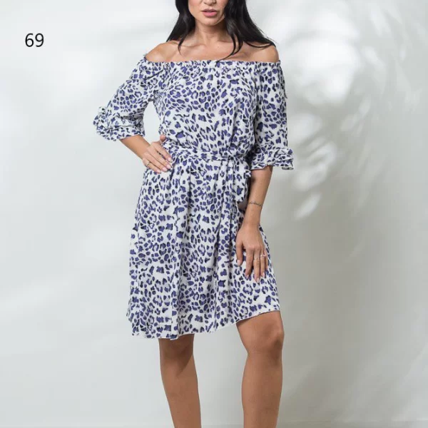 ΦΟΡΕΜΑ ΕΜΠΡΙΜΕ ΜΕ ΛΑΣΤΙΧΑ ΚΑΙ ΖΩΝΗ ΜΕ ΔΙΠΛΟ ΒΟΛΑΝ Άσπρο λεοπάρ