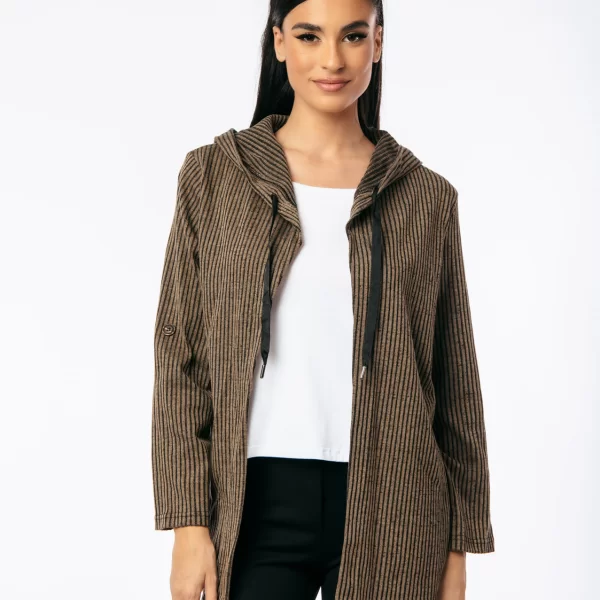 Boutique ΖΑΚΕΤΑ ΡΙΠ ΜΕ ΚΟΥΚΟΥΛΑ ΚΑΙ ΚΟΥΜΠΙ ΣΤΟ ΜΑΝΙΚΙ Καφέ