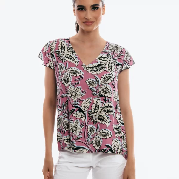 ΜΠΛΟΥΖΑ ΕΜΠΡΙΜΕ ΜΕ V Ροζ