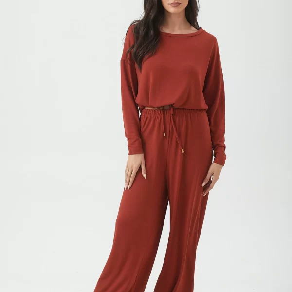 ΣΕΤ ΜΠΛΟΥΖΑ & ΠΑΝΤΕΛΟΝΑ ΜΕ ΛΑΣΤΙΧΟ Πορτοκαλί