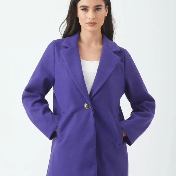 ΗΜΙΠΑΛΤΟ ΜΕ ΚΟΥΜΠΙ ΚΑΙ ΤΣΕΠΕΣ ΜΩΒ Μοβ