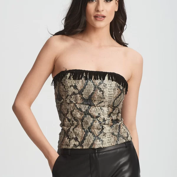 ΜΠΛΟΥΖΑ ΜΠΟΥΣΤΟ ΦΙΔΙ Εμπριμέ μαύρο