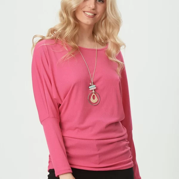 ΜΠΛΟΥΖΑ ΠΛΕΚΤΗ ΜΕ ΚΟΛΙΕ ΡΟΖ Ρόζ