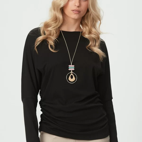 ΜΠΛΟΥΖΑ ΠΛΕΚΤΗ ΜΕ ΚΟΛΙΕ ΜΑΥΡΗ Mαύρο