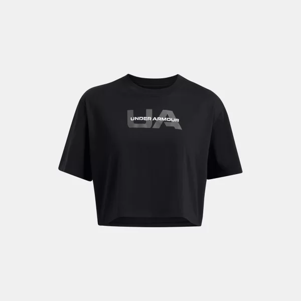 UNDER ARMOUR Μπλούζα UA Boxy Crop Branded Short Sleeve