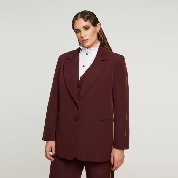 MAT FASHION Σακάκι με ρίγες στο πλάι