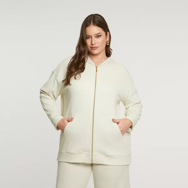 Ζακέτα ριπ βισκόζη με φερμουάρ