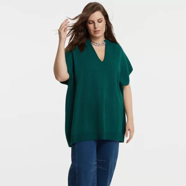 Μακριά πλεκτή τουνίκ με αποσπώμενη αλυσίδα