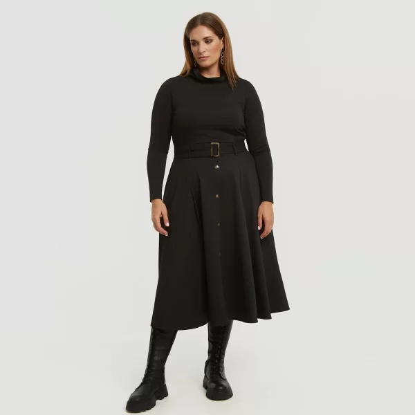 Φόρεμα ζιβάγκο με ζώνη