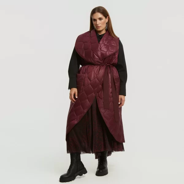 Καπιτονέ γιλέκο με ζώνη