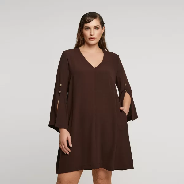 Μίνι φόρεμα κρεπ σε Α-γραμμή