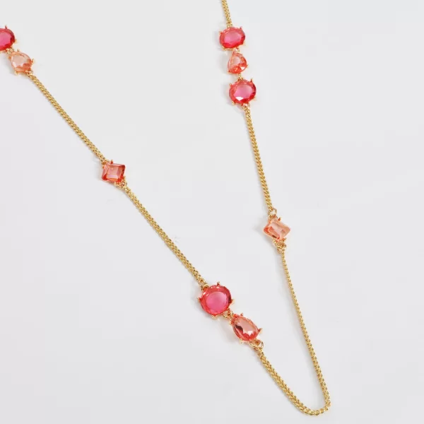 Μακρύ κολιέ με πολύχρωμες πέτρες