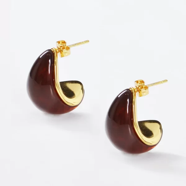 Σκουλαρίκια καφέ tortoiseshell