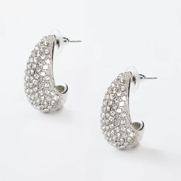 Σκουλαρίκια κρίκοι με κρύσταλλα