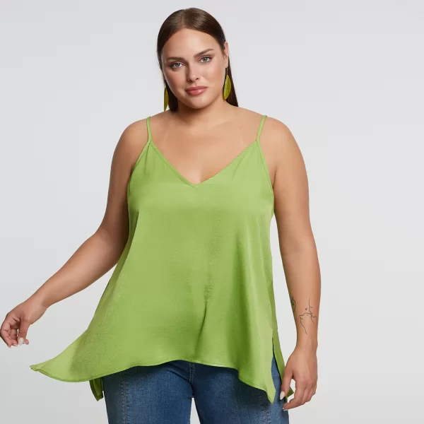 Basic αμάνικο τοπ σατέν