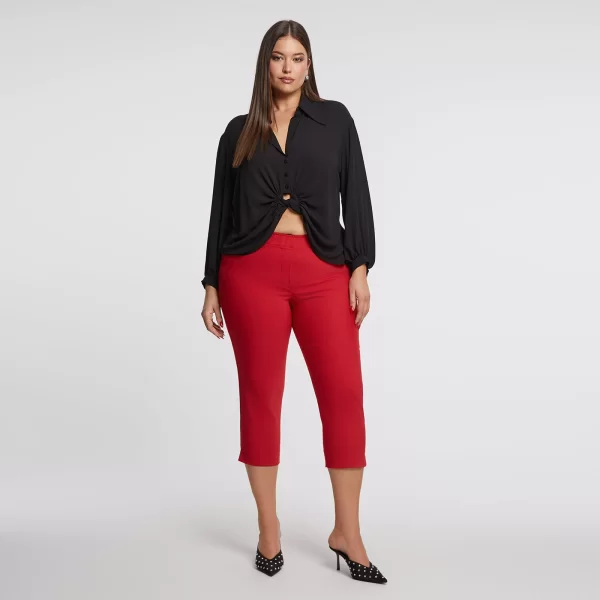 Basic βαμβακερό παντελόνι κάπρι