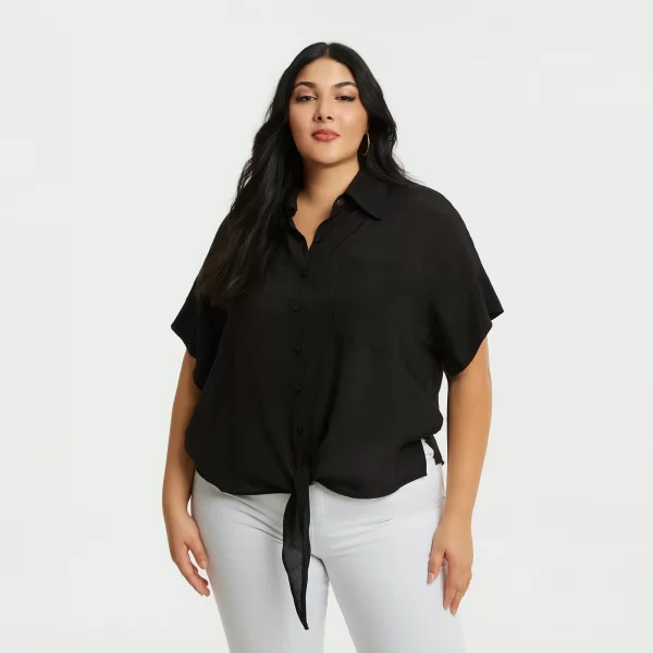 Πουκάμισο με τσέπες και δέσιμο μπροστά